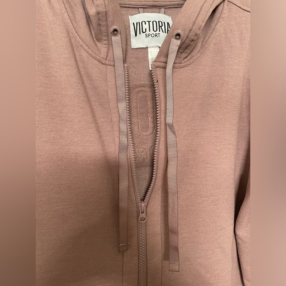 Victoria’s Secret Victoria Sport long sleeve full zip hoodie size large- mauve - Picture 4 of 10